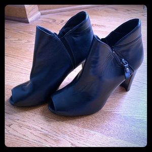 Stuart Weitzman Leather Open Toed Boots